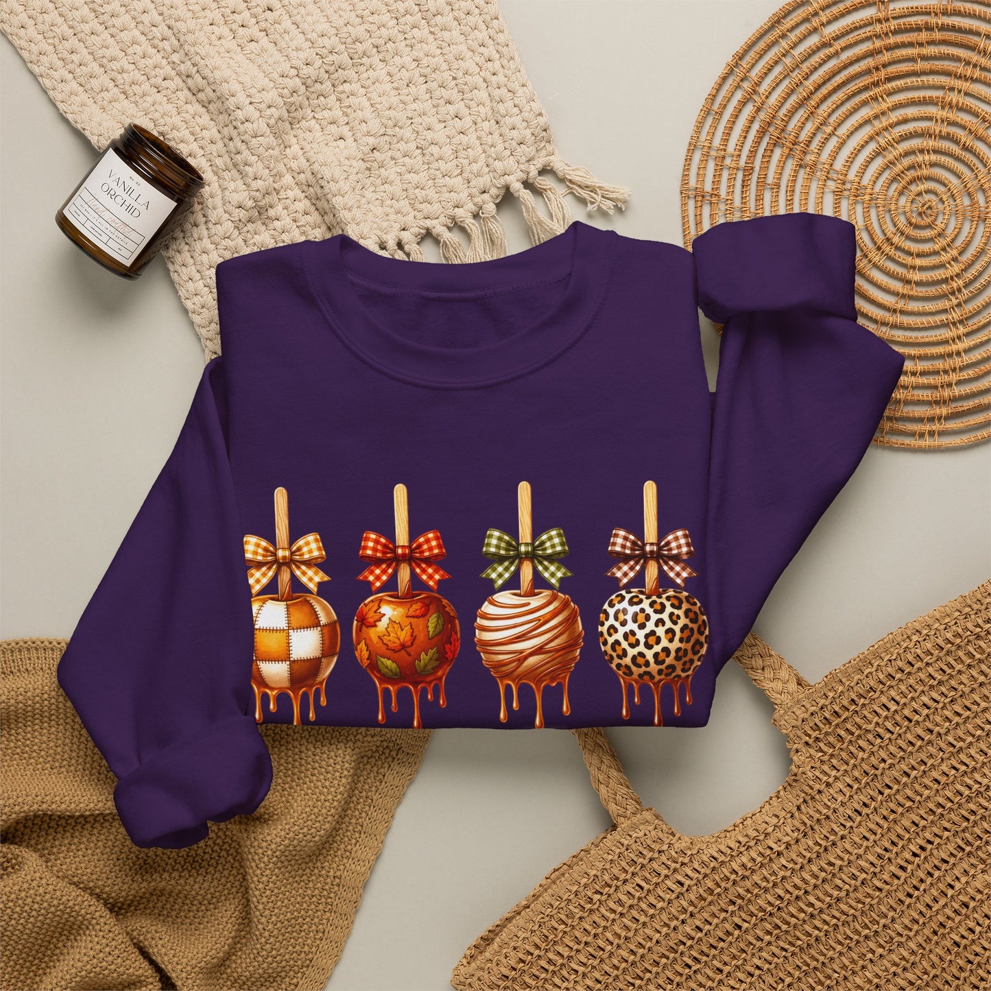 Caramel Apple Crewneck • Fall Apple Shirt • Autumn Graphic Tee • Baseball Caramel Apple Tee • Pumpkin Spice Shirt • Cute Fall Sweatshirt • Comfort Colors Tee