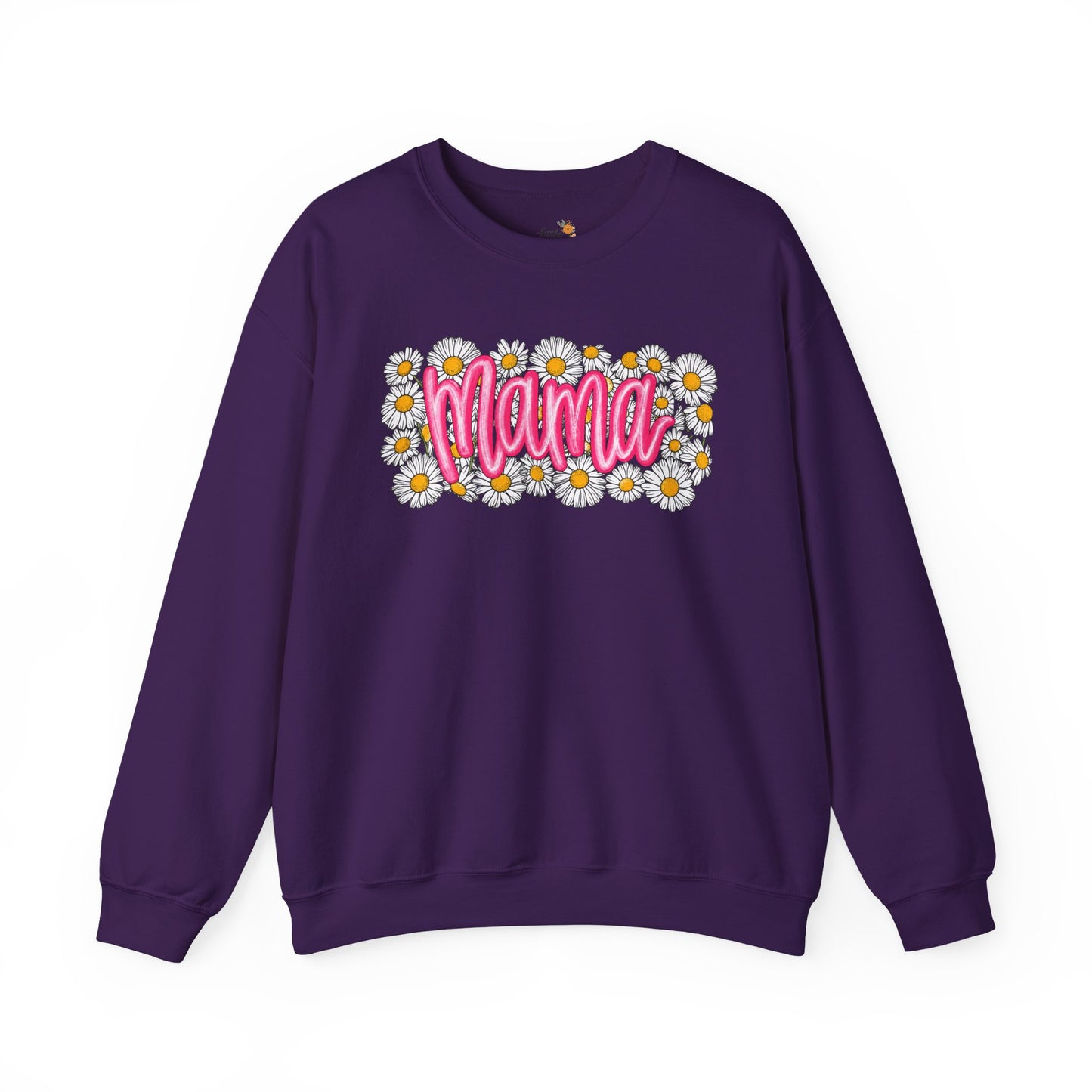 Pink Daisy Mama Sweatshirt • Floral Mama Crewneck • Spring Mama Graphic Sweatshirt • Cute Motherhood Cozy Outfit