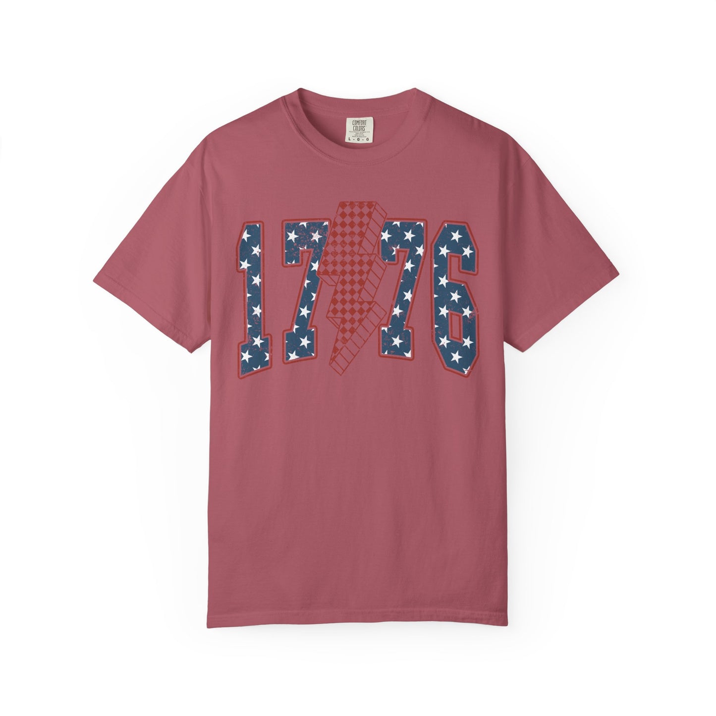 1776 Lightning Bolt Shirt • Patriotic Graphic Tee • Americana Red White Blue Bold Statement