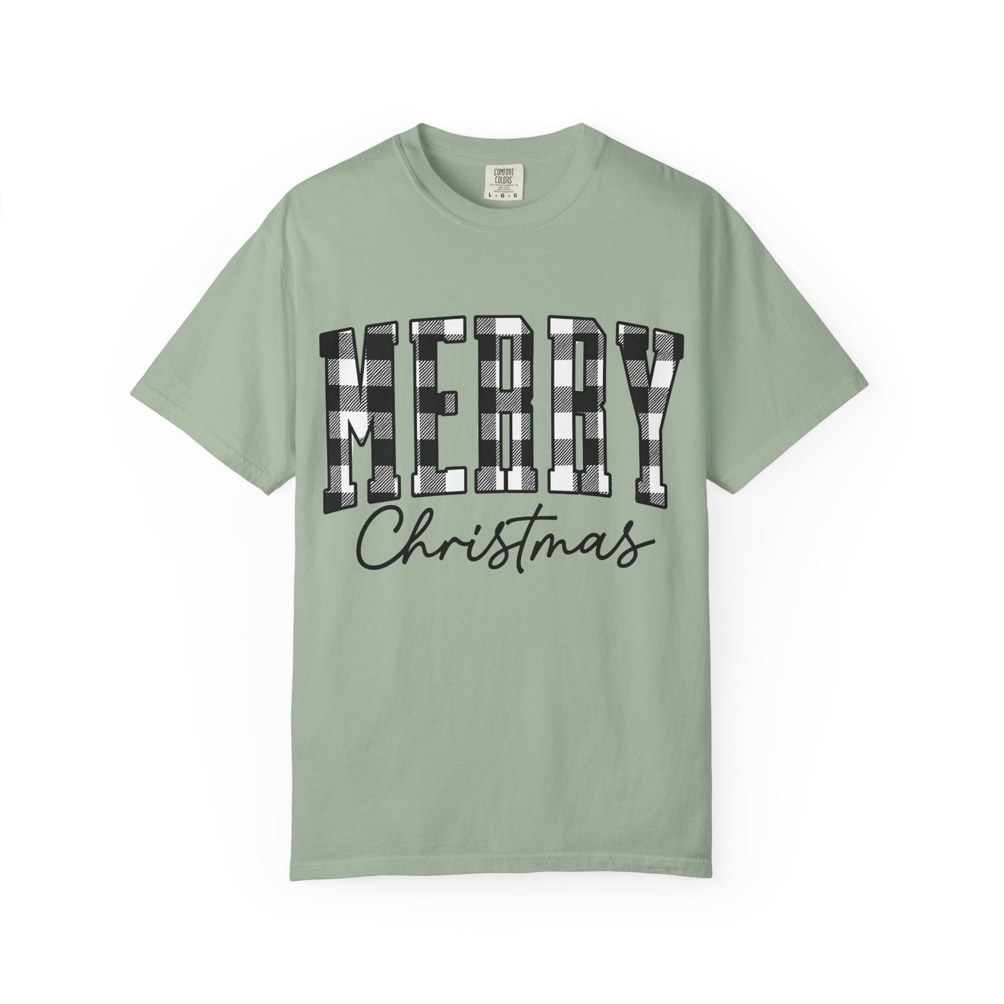 Merry Christmas Buffalo Plaid Tee