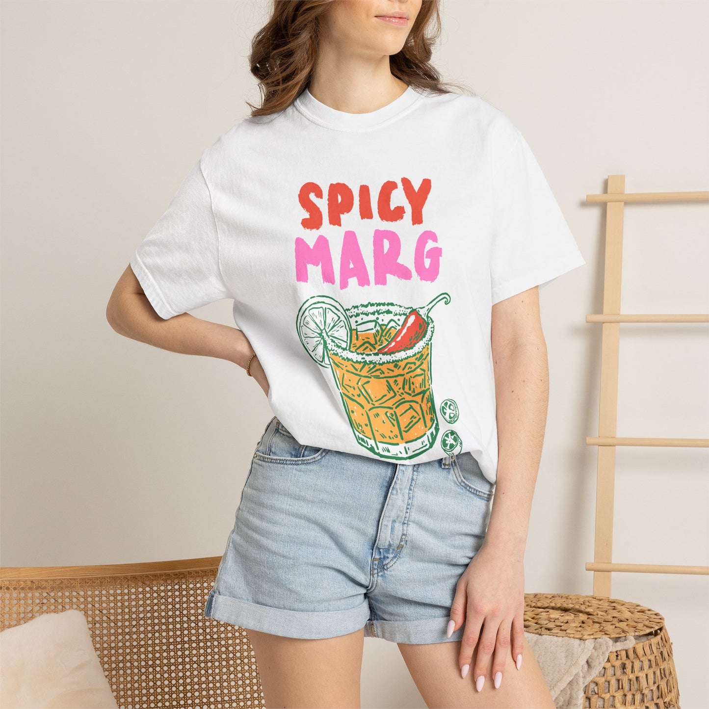 Spicy Marg Graphic Tee • Margarita Summer Shirt • Girls Night Beach Tee • Summer Vacation Outfit • Fiesta Shirt