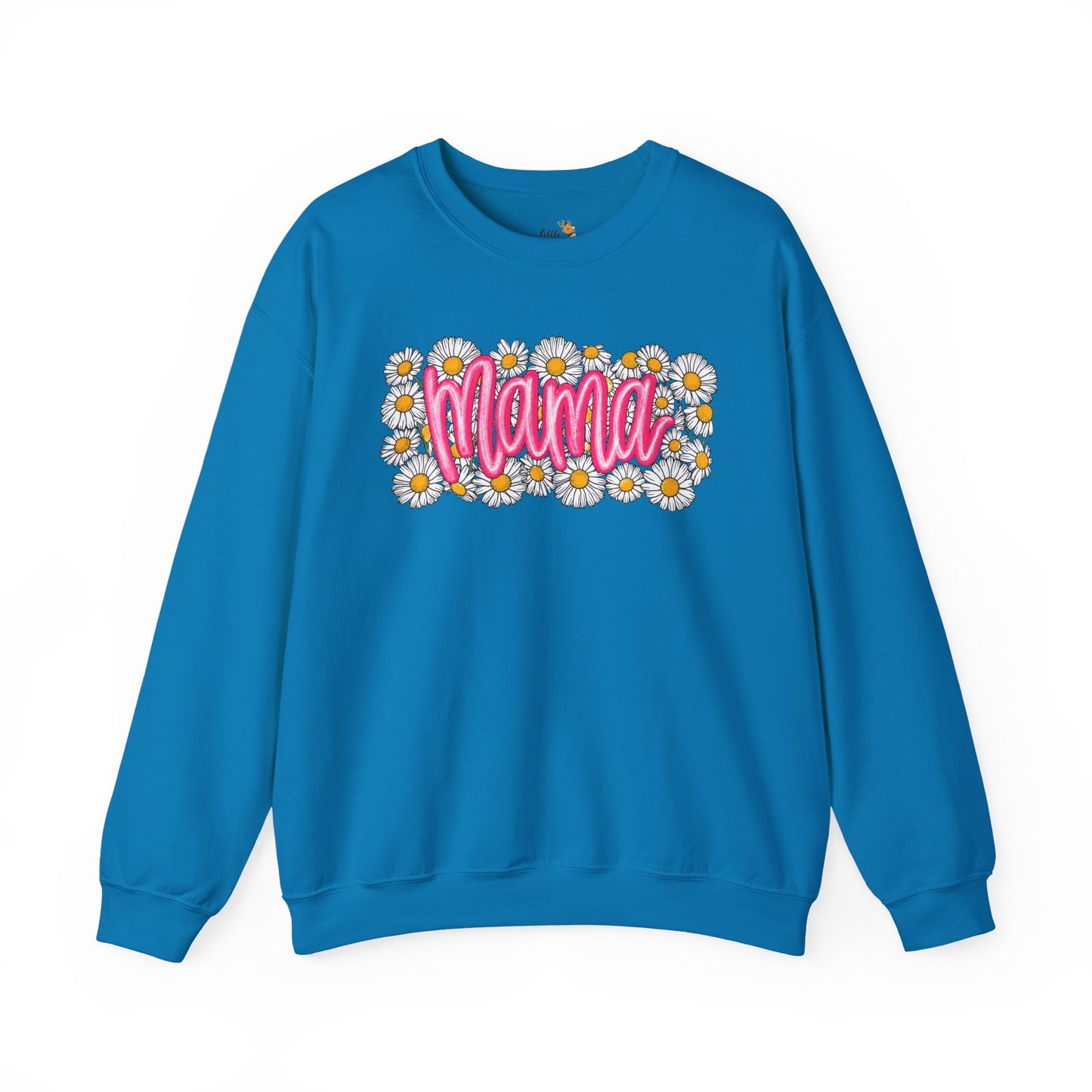 Pink Daisy Mama Sweatshirt • Floral Mama Crewneck • Spring Mama Graphic Sweatshirt • Cute Motherhood Cozy Outfit