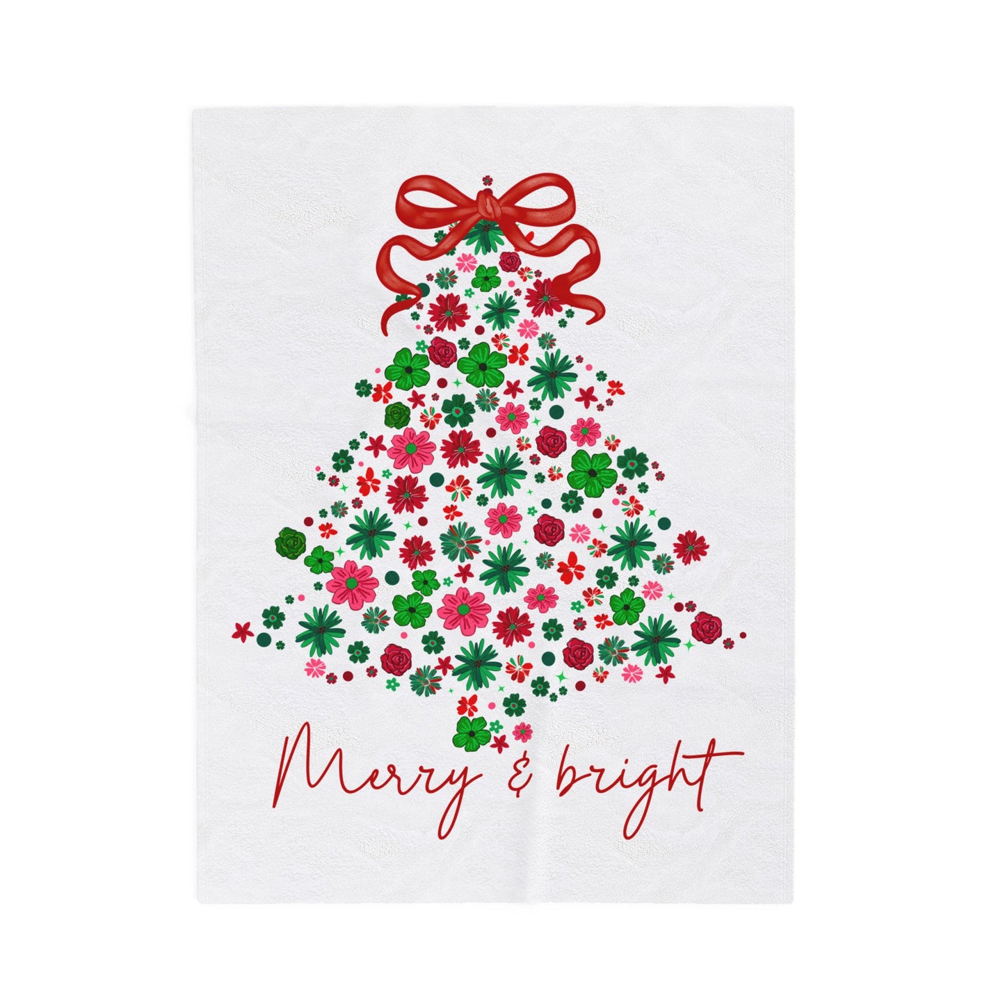 Merry & Bright Christmas Plush Blanket
