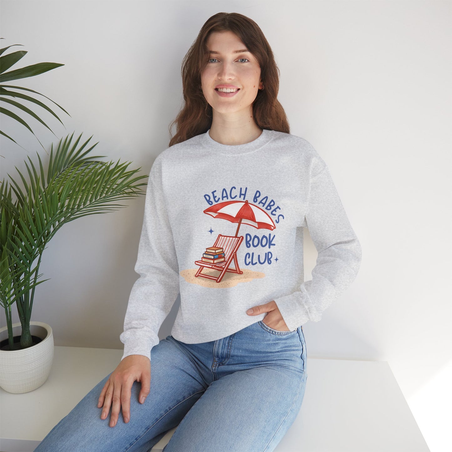 Beach Babes Book Club Sweatshirt • Beach Reader Crewneck • Coastal Summer Book Lover Pullover
