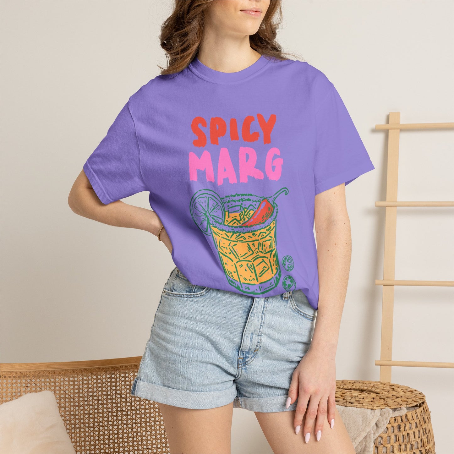 Spicy Marg Graphic Tee • Margarita Summer Shirt • Girls Night Beach Tee • Summer Vacation Outfit • Fiesta Shirt