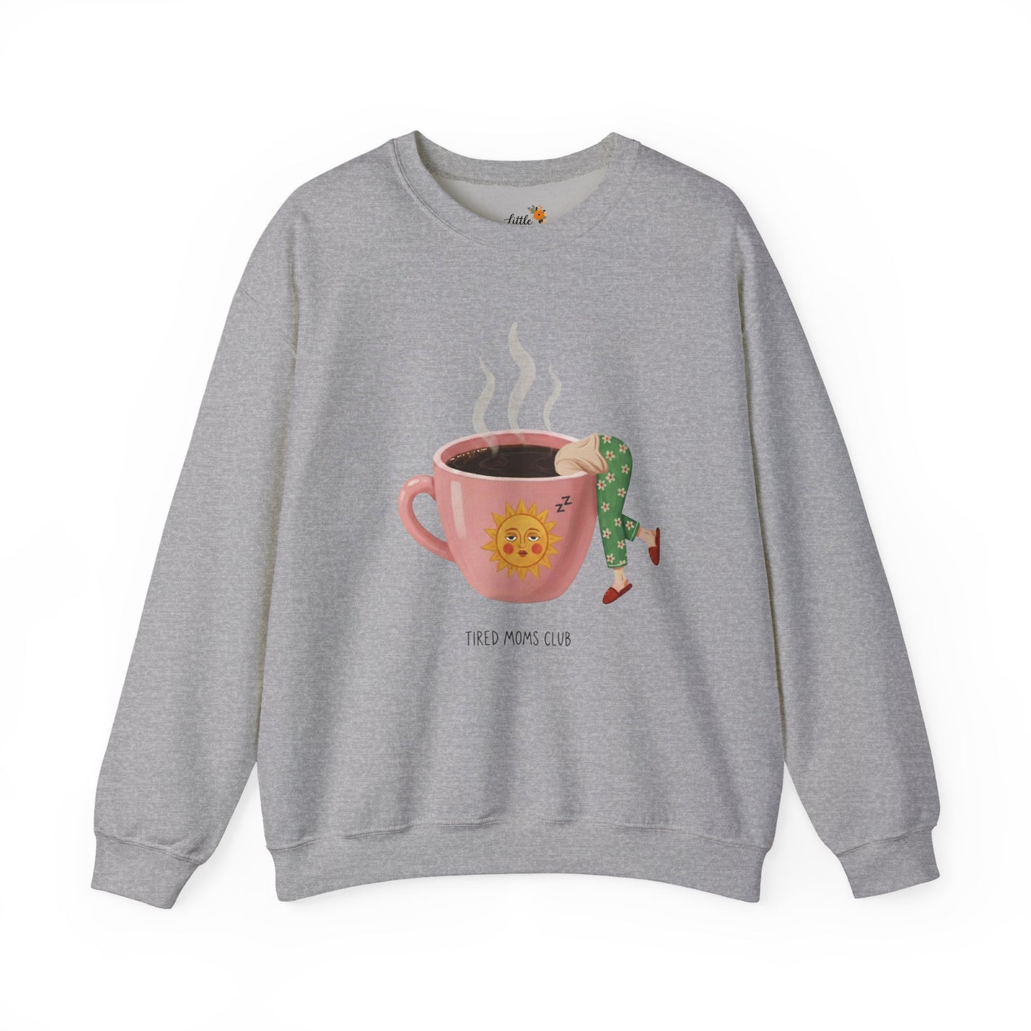 Tired Moms Club Coffee Sweatshirt • Funny Exhausted Mom Crewneck • Relatable Vintage Retro Overstimulated Motherhood
