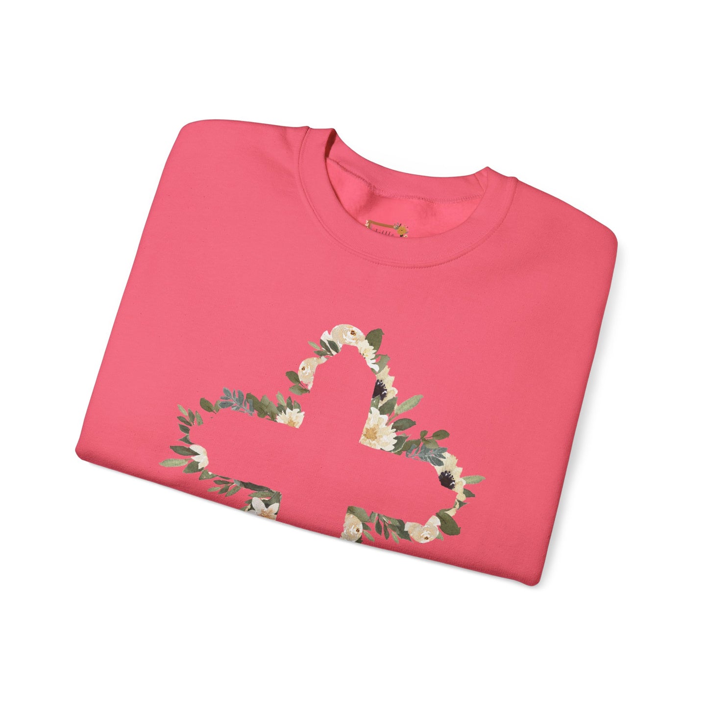 Floral Cross Crewneck Sweatshirt — Christian Faith Floral Pullover