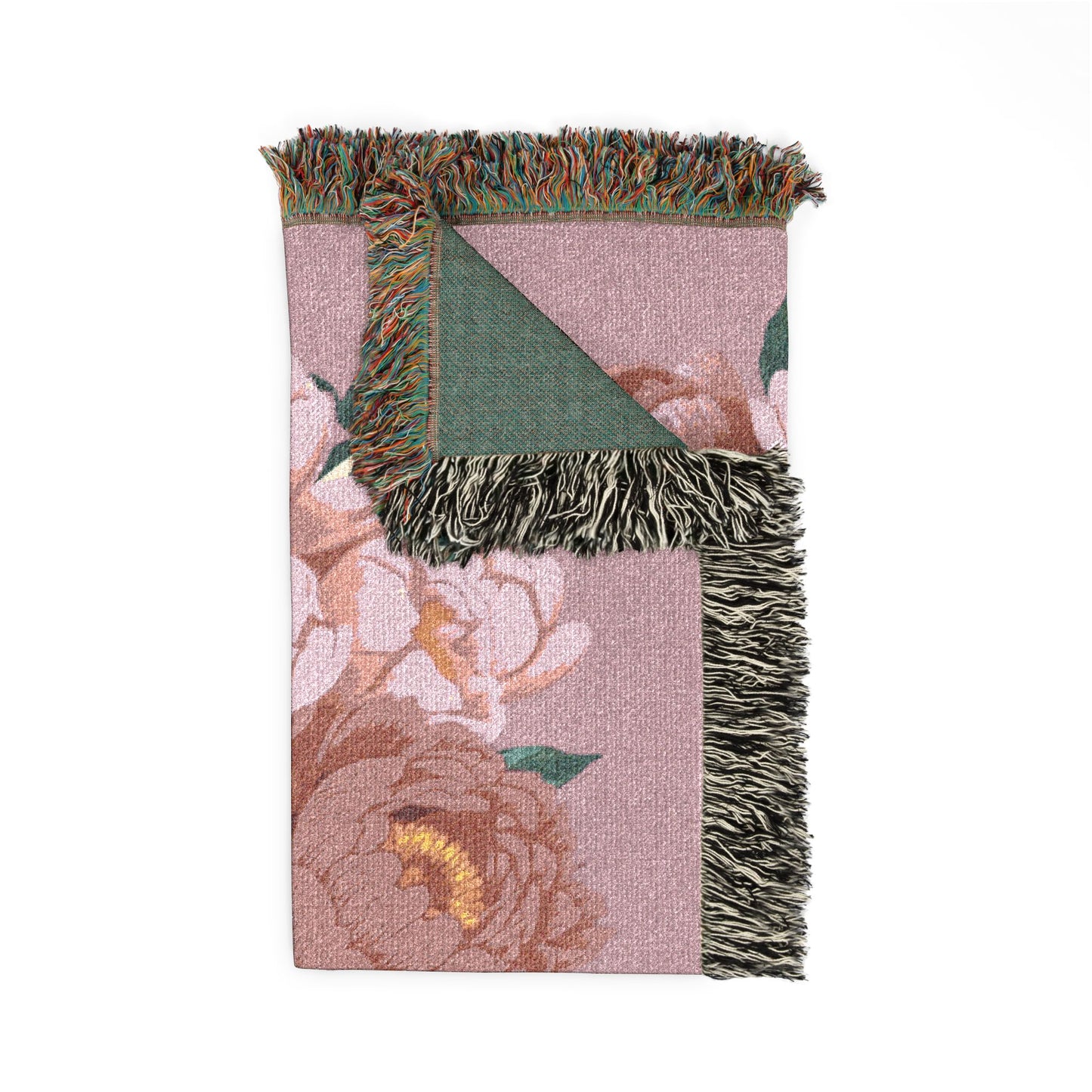 Peony Woven Blanket — Floral Cozy Throw for Living Room & Bedroom