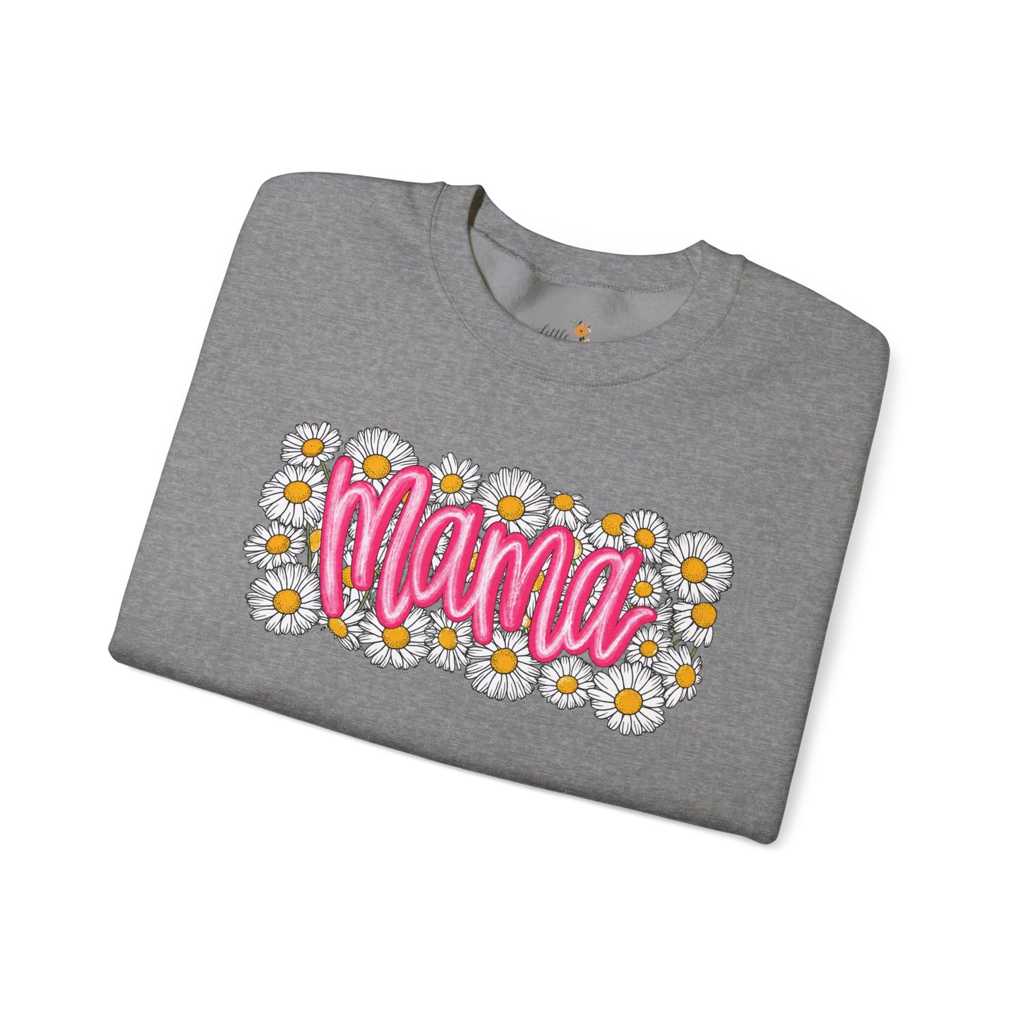 Pink Daisy Mama Sweatshirt • Floral Mama Crewneck • Spring Mama Graphic Sweatshirt • Cute Motherhood Cozy Outfit