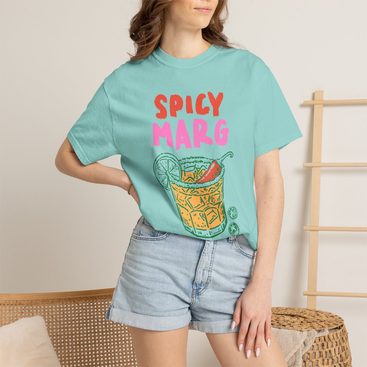 Spicy Marg Graphic Tee • Margarita Summer Shirt • Girls Night Beach Tee • Summer Vacation Outfit • Fiesta Shirt