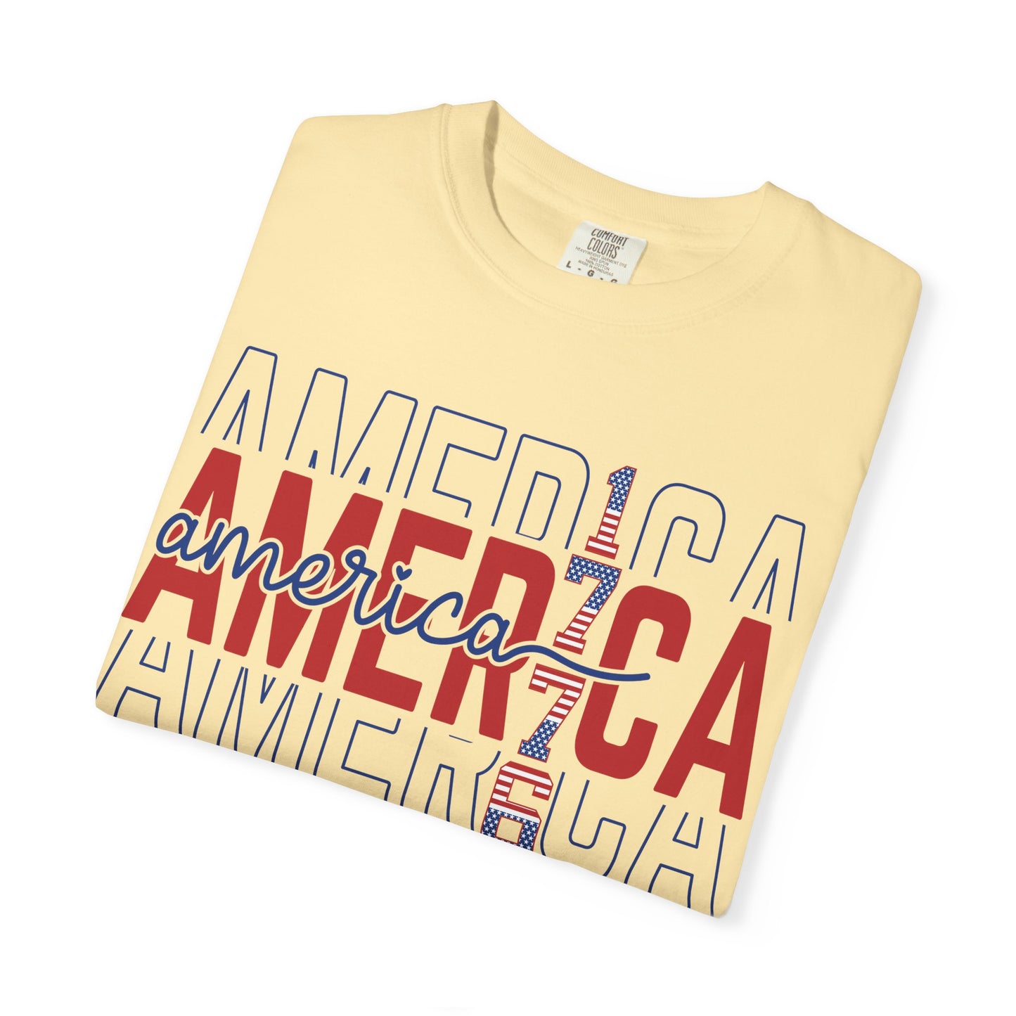 America 1776 T-Shirt • Vintage Patriotic Graphic Tee • Red White Blue Fourth of July Shirt