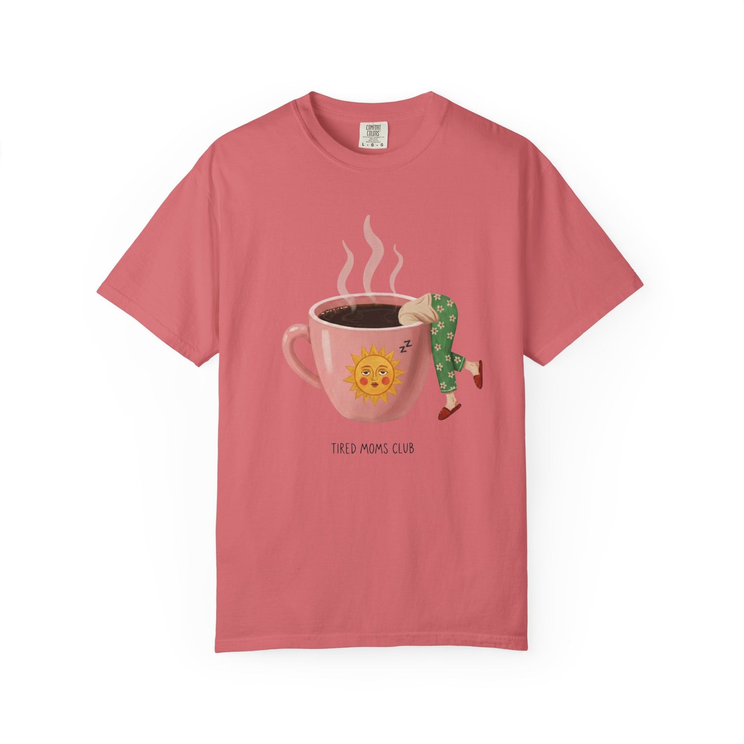Tired Moms Club Coffee Tee • Funny Exhausted Mom Tshirt • Relatable Vintage Retro Overstimulated Motherhood