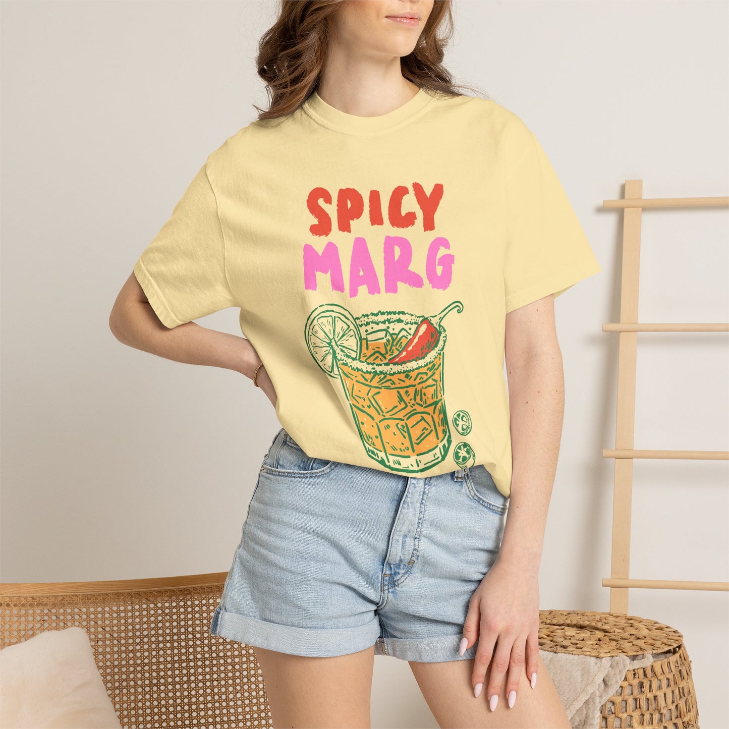 Spicy Marg Graphic Tee • Margarita Summer Shirt • Girls Night Beach Tee • Summer Vacation Outfit • Fiesta Shirt