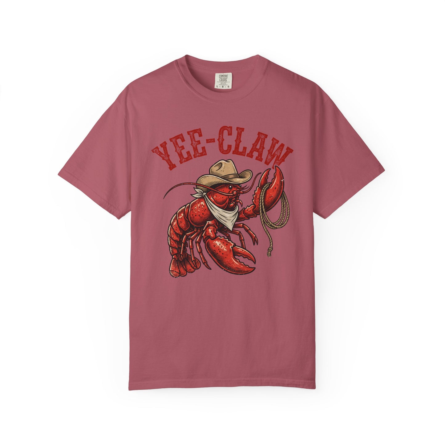 Yee Claw Lobster T-Shirt • Funny Western Cowboy Tee • Country Humor Graphic Shirt