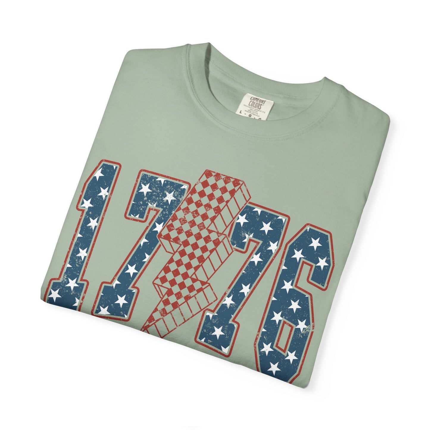 1776 Lightning Bolt Shirt • Patriotic Graphic Tee • Americana Red White Blue Bold Statement