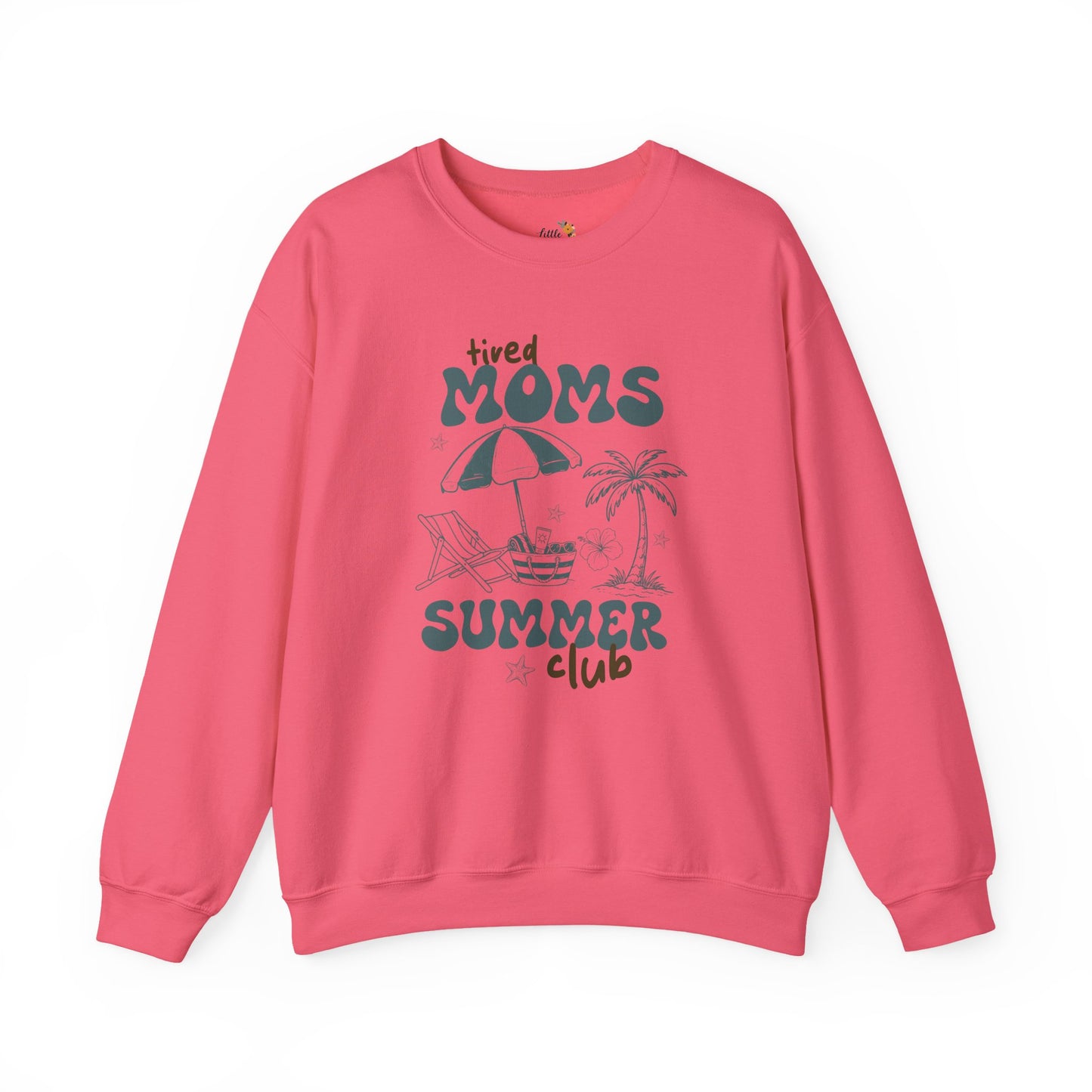 Tired Moms Summer Club Crewneck • Beach Vacation Mom Sweatshirt • Pool Day Mama Cozy Sweatshirt