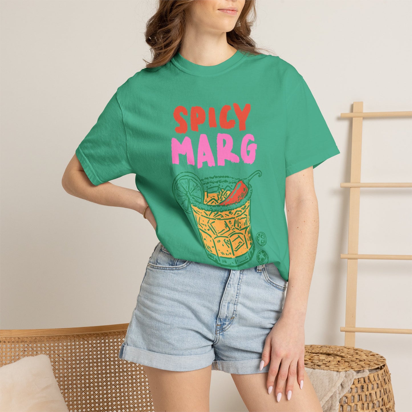 Spicy Marg Graphic Tee • Margarita Summer Shirt • Girls Night Beach Tee • Summer Vacation Outfit • Fiesta Shirt