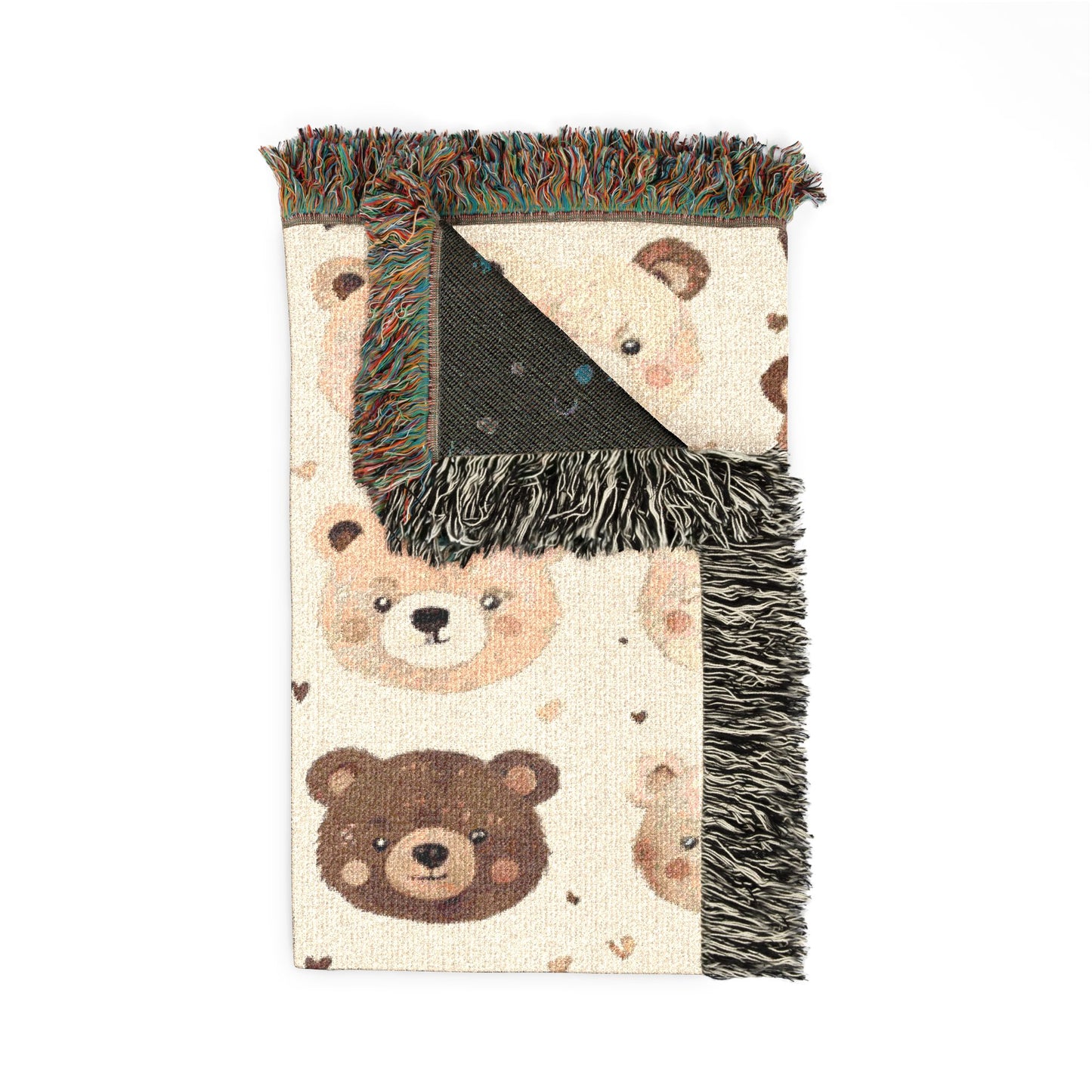 Teddy Bear Nursery Woven Blanket — Cute Bear Baby Throw