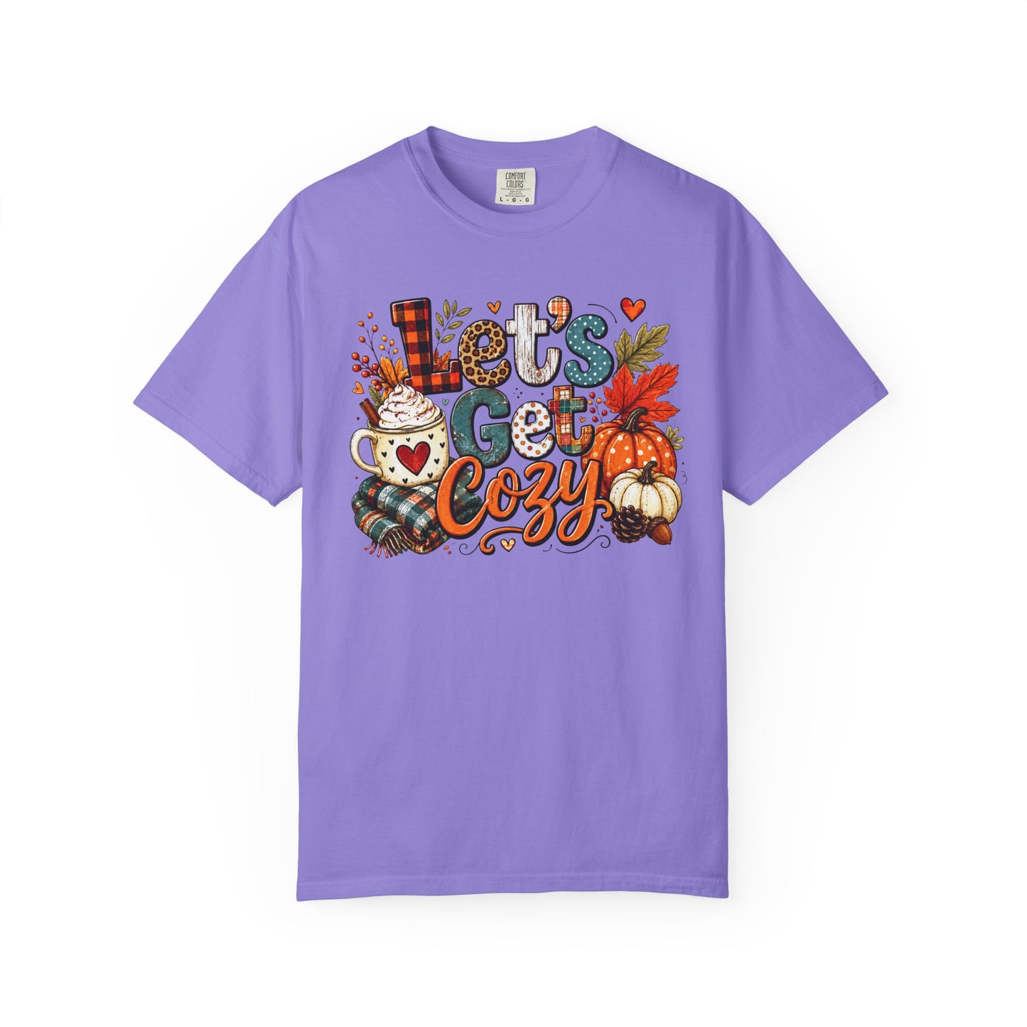 Let's Get Cozy Shirt • Cozy Fall Shirt • Pumpkin Spice Tee • Autumn Graphic Tee • Cute Fall Sweatshirt • Comfort Colors Fall Shirt • Cozy Season Tee