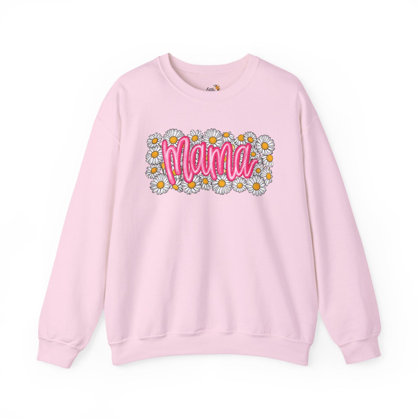 Pink Daisy Mama Sweatshirt • Floral Mama Crewneck • Spring Mama Graphic Sweatshirt • Cute Motherhood Cozy Outfit