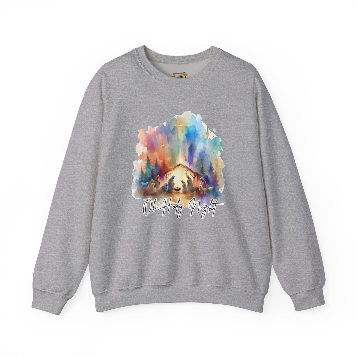 The Greatest Gift of All Nativity Sweatshirt | Watercolor Christmas Decor | Faith Wall Art | Holy Family Gift | Christian Holiday Collection