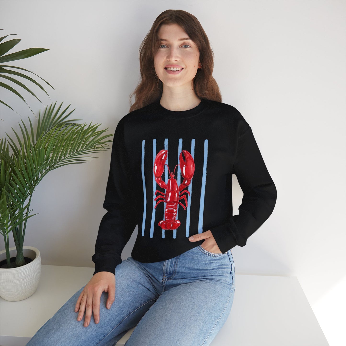 Coastal Lobster Sweatshirt • Beach Vacation Crewneck • Summer Coastal Graphic Sweatshirt • Nautical Pullover