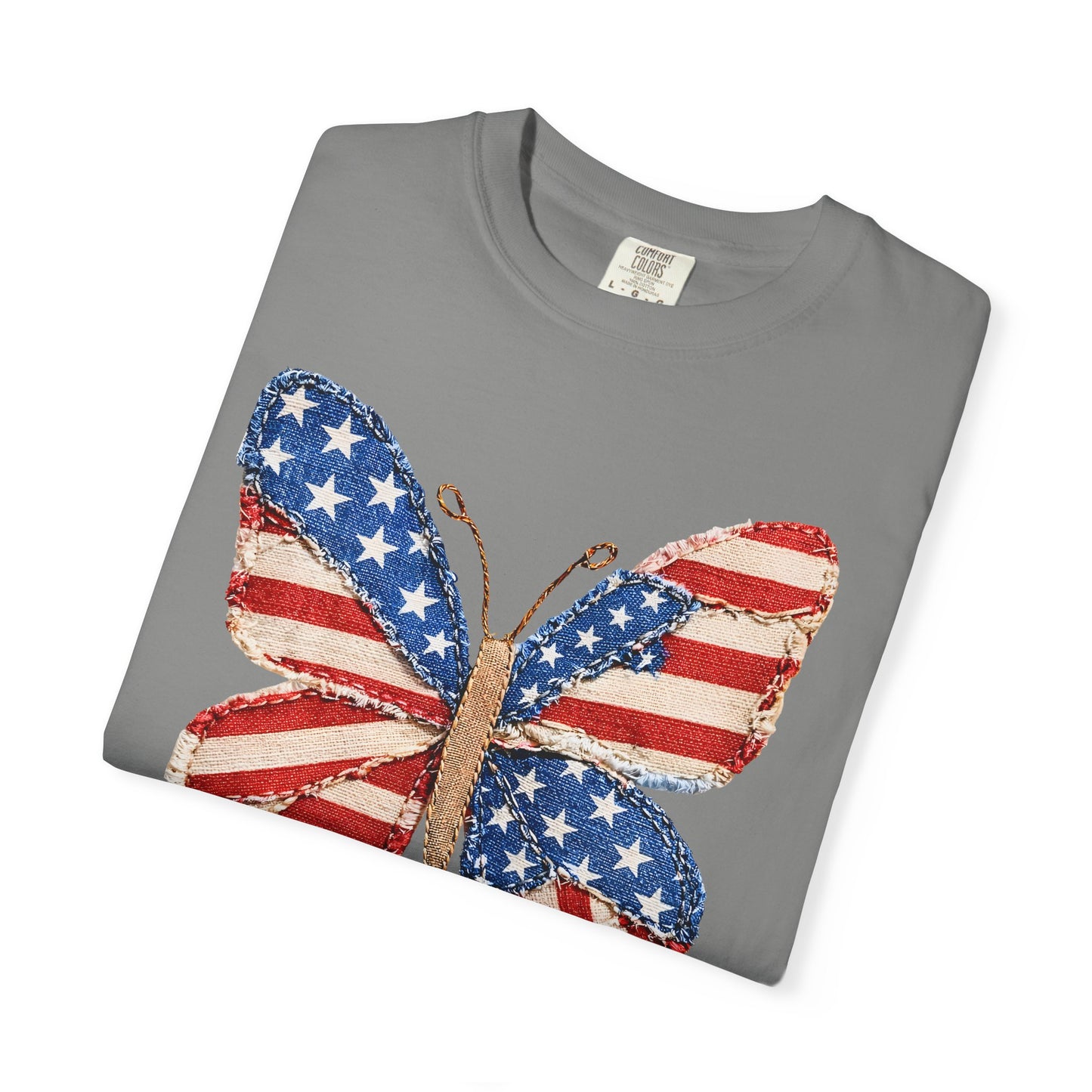 4th of July Butterfly Shirt • Patriotic Butterfly Tee • Vintage Americana Red White Blue Graphic
