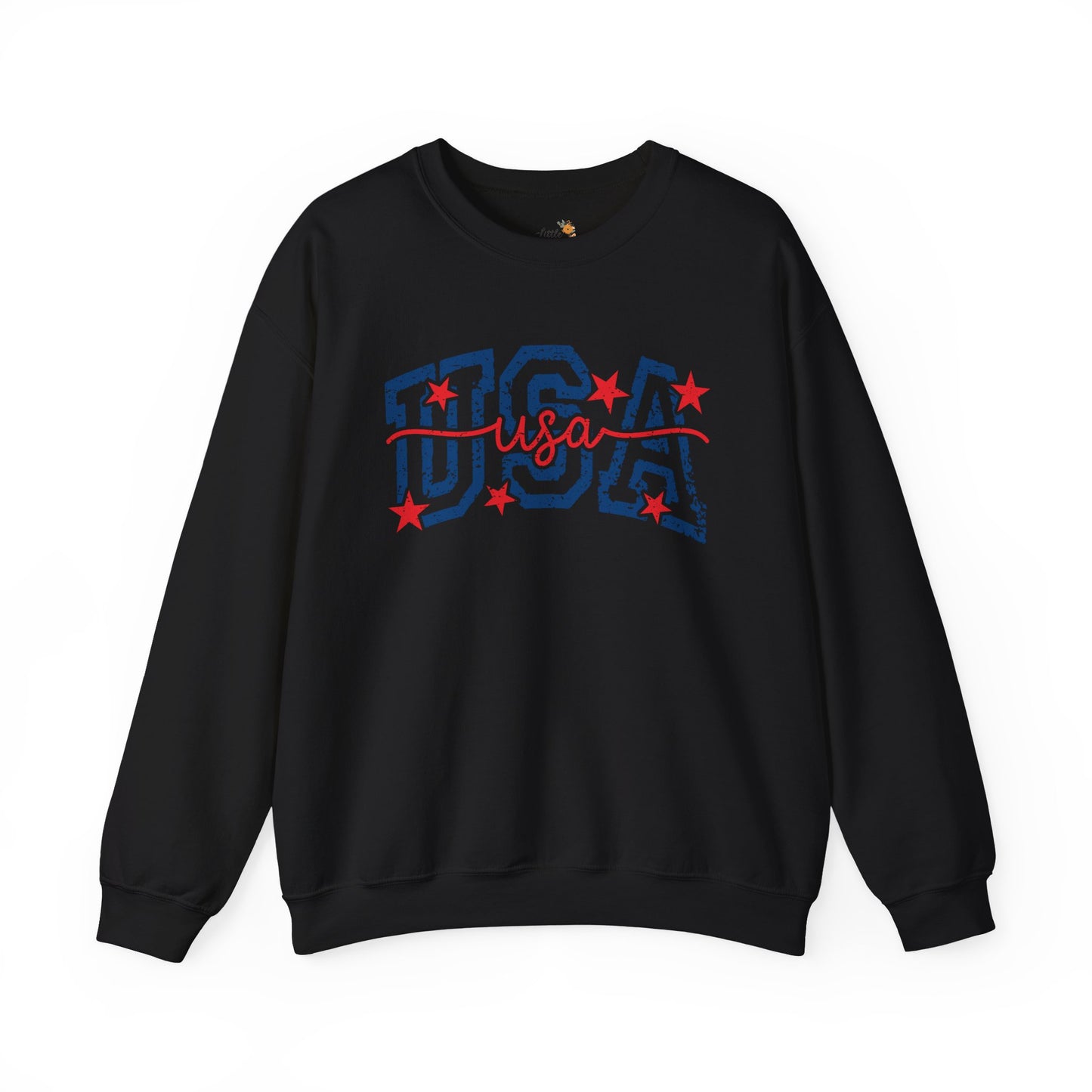Copy of Feux Laced USA Patchwork Sweatshirt • Preppy Patriotic Crewneck • Coquette Americana Sweatshirt • Red White Blue Mama Style