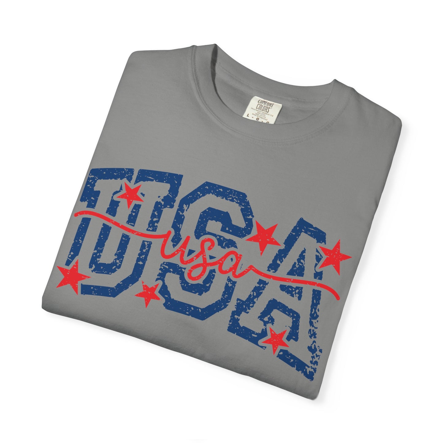 Retro USA Americana Mama Tee • Bold Patriotic Outfit Shirt • Vintage 4TH of July Script Summer Top