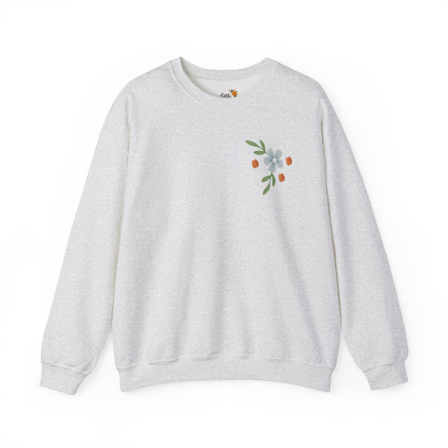 Easter Landscape Faith Sweatshirt (Front & Back) • Christian Mountain Cross Crewneck • Floral Resurrection Scene Graphic