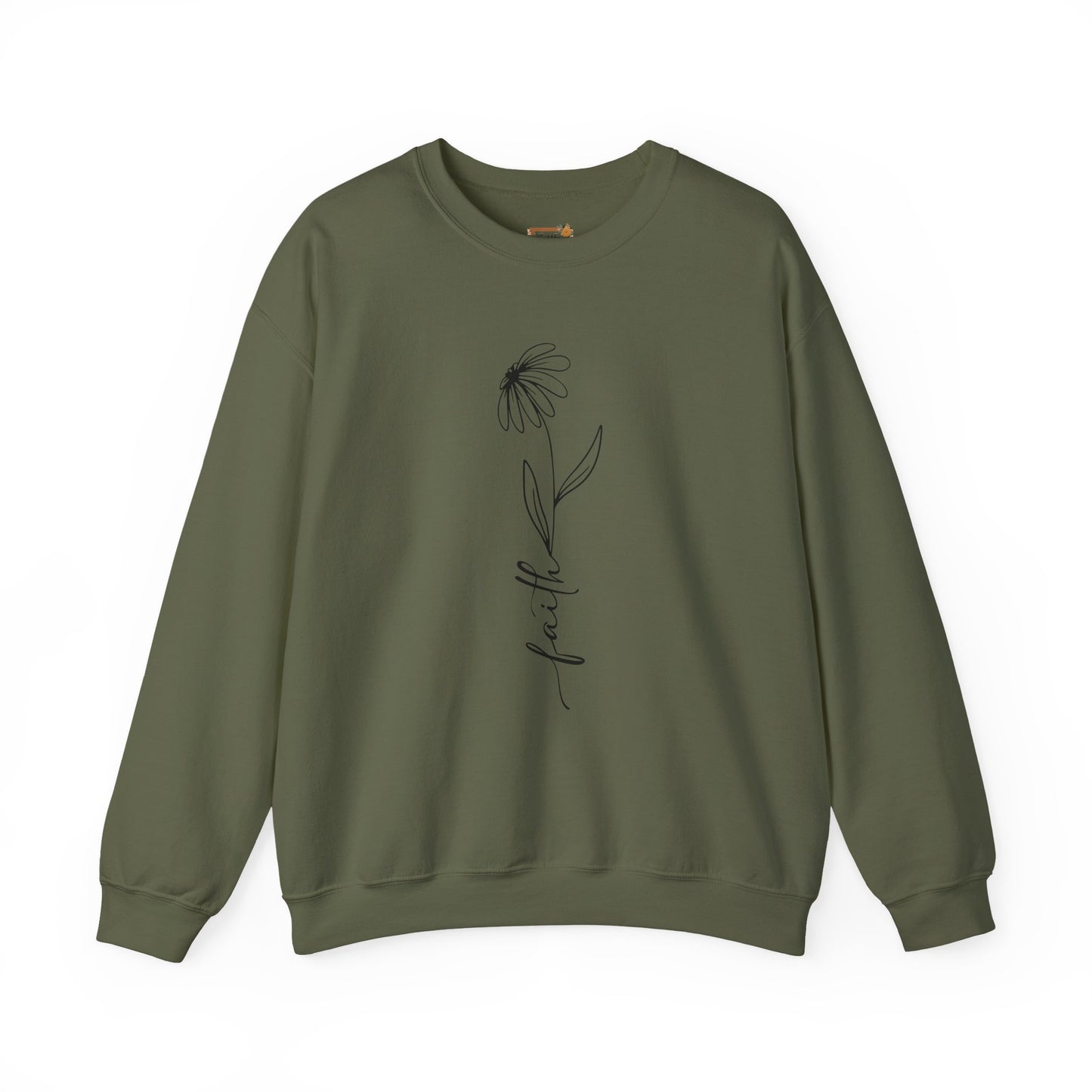 Daisy Faith Floral Sweatshirt | Minimal Line Flower Mama | Neutral Botanical Pullover | Soft Fleece Top