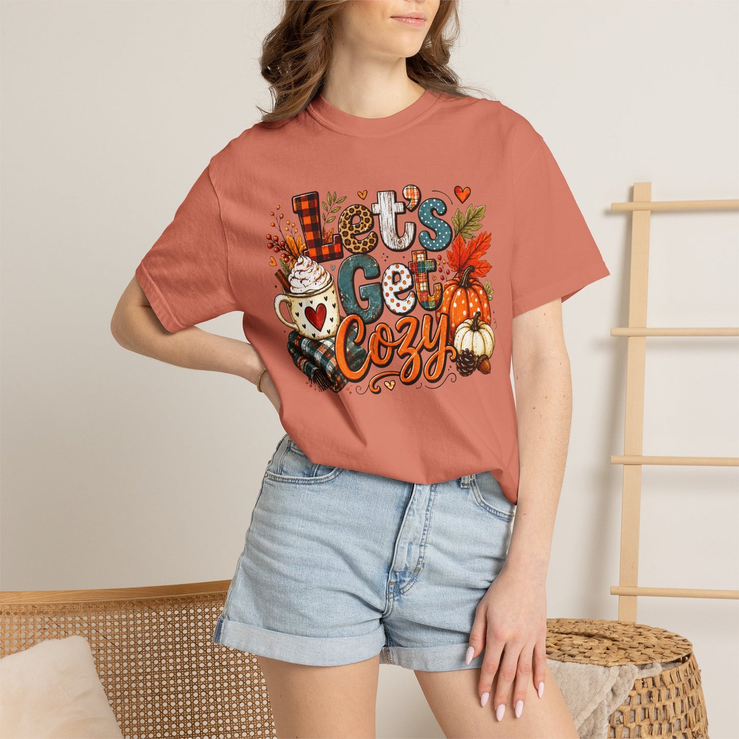 Let's Get Cozy Shirt • Cozy Fall Shirt • Pumpkin Spice Tee • Autumn Graphic Tee • Cute Fall Sweatshirt • Comfort Colors Fall Shirt • Cozy Season Tee