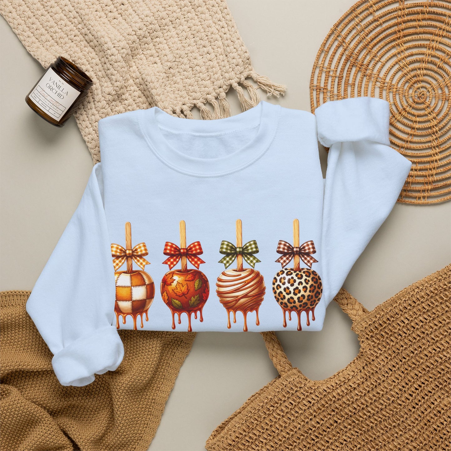 Caramel Apple Crewneck • Fall Apple Shirt • Autumn Graphic Tee • Baseball Caramel Apple Tee • Pumpkin Spice Shirt • Cute Fall Sweatshirt • Comfort Colors Tee