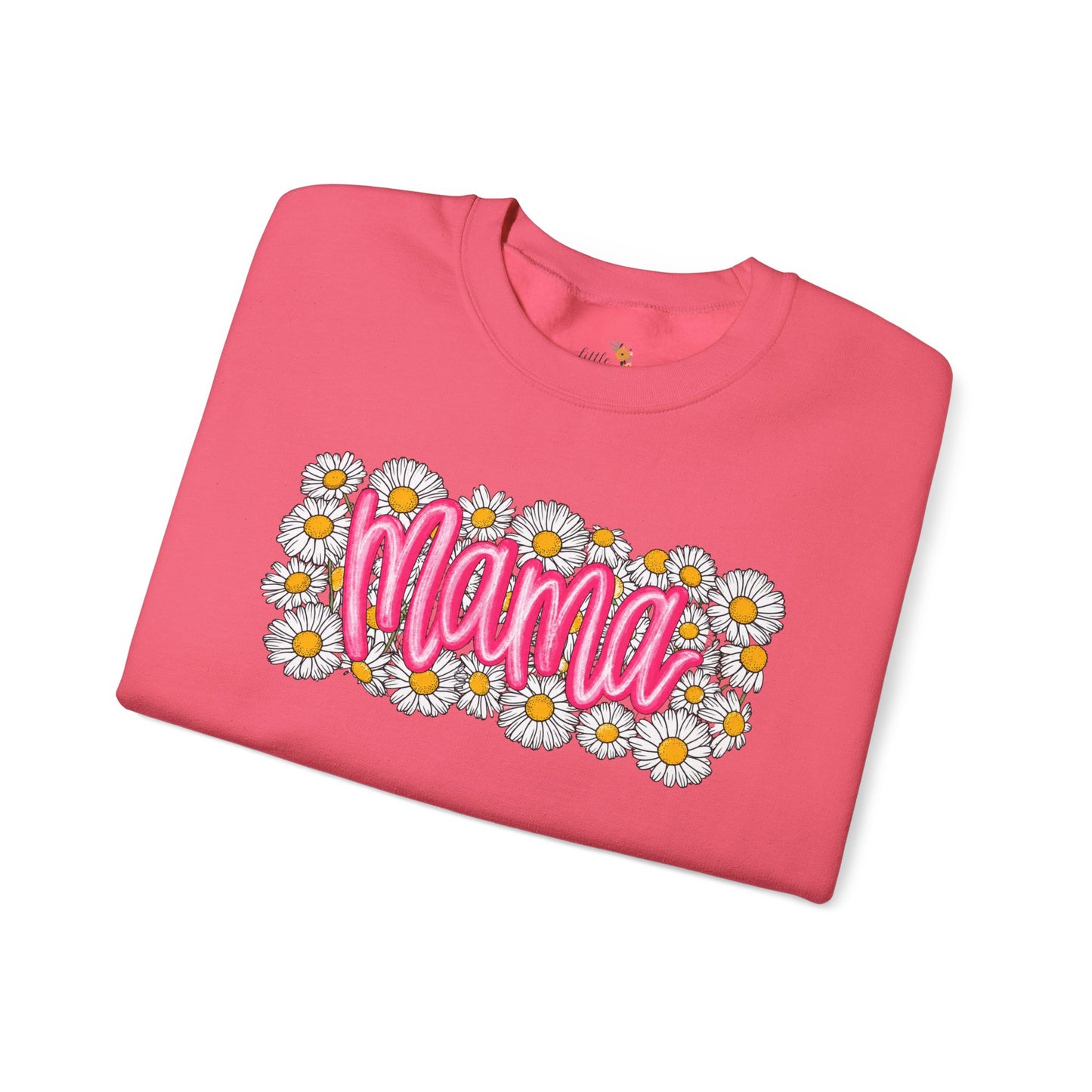 Pink Daisy Mama Sweatshirt • Floral Mama Crewneck • Spring Mama Graphic Sweatshirt • Cute Motherhood Cozy Outfit
