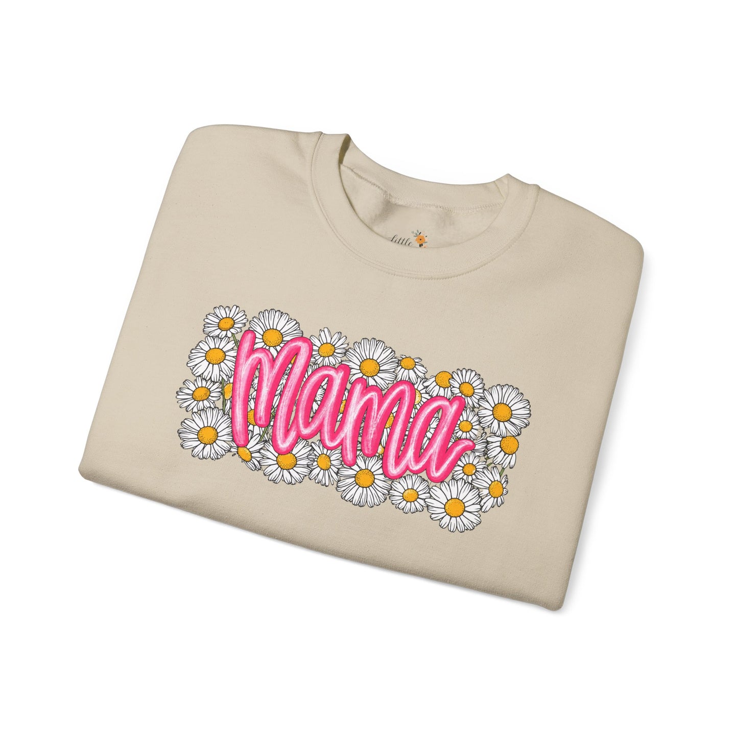 Pink Daisy Mama Sweatshirt • Floral Mama Crewneck • Spring Mama Graphic Sweatshirt • Cute Motherhood Cozy Outfit