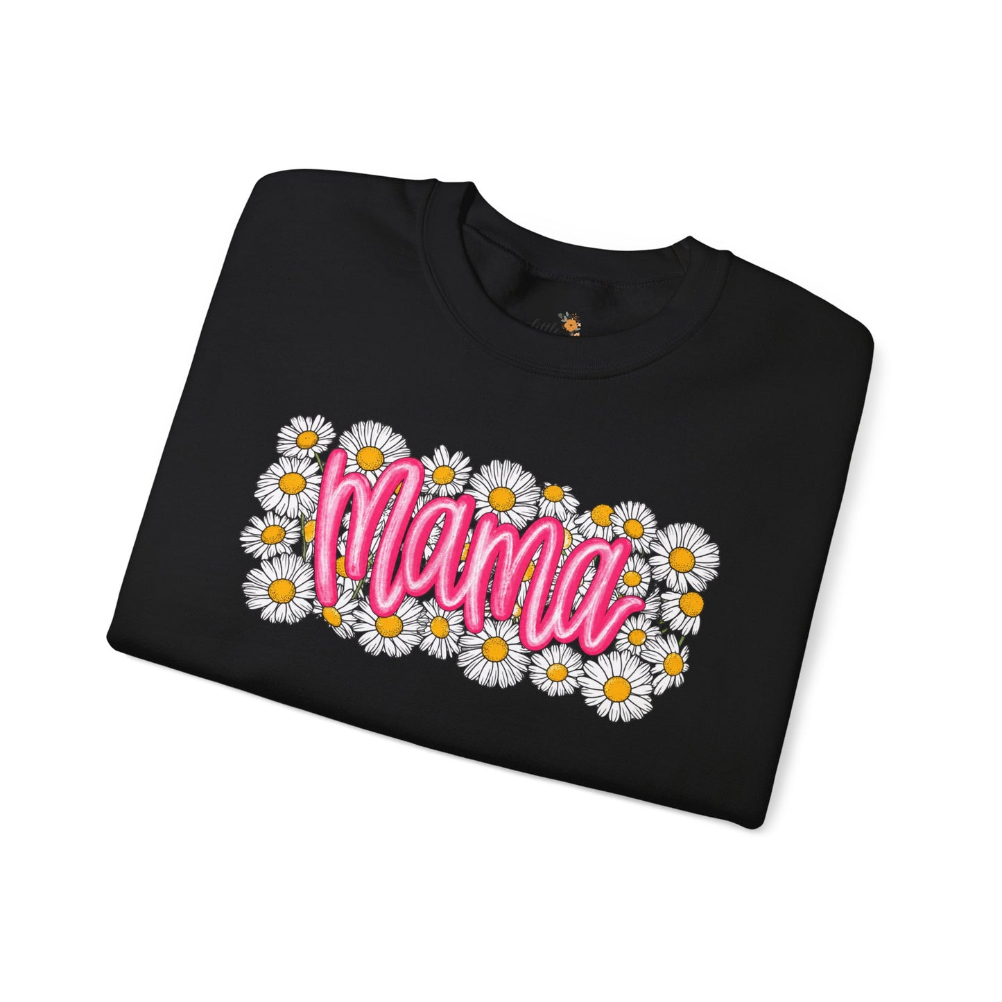 Pink Daisy Mama Sweatshirt • Floral Mama Crewneck • Spring Mama Graphic Sweatshirt • Cute Motherhood Cozy Outfit