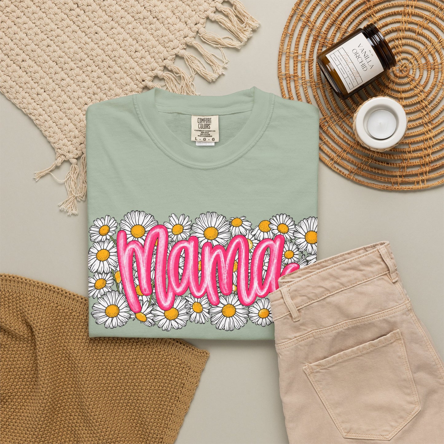 Pink Daisy Mama Shirt • Floral Mama Tee • Spring Mama Graphic Shirt • Cute Feminine Motherhood Outfit