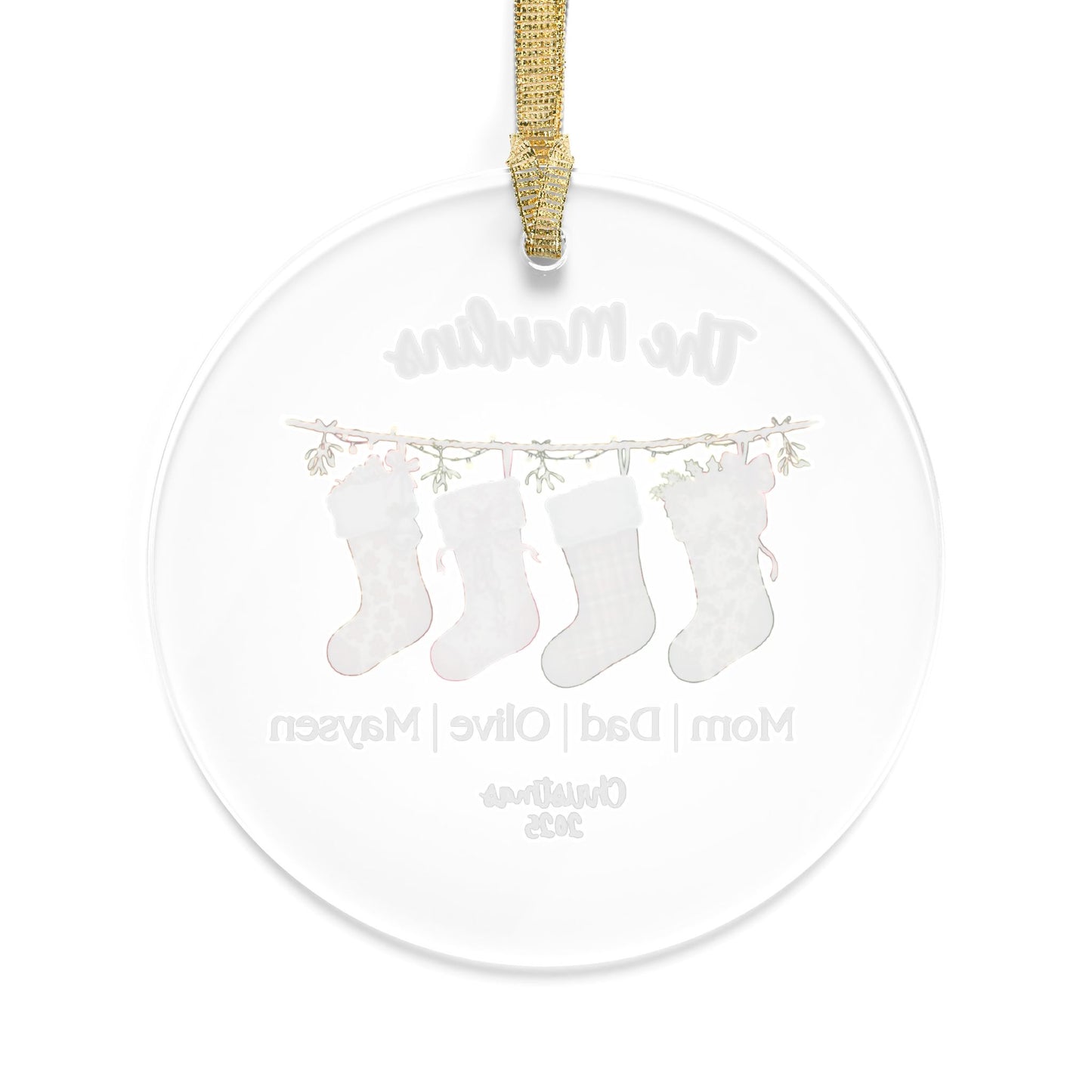 Family Stockings Christmas Acrylic Ornaments