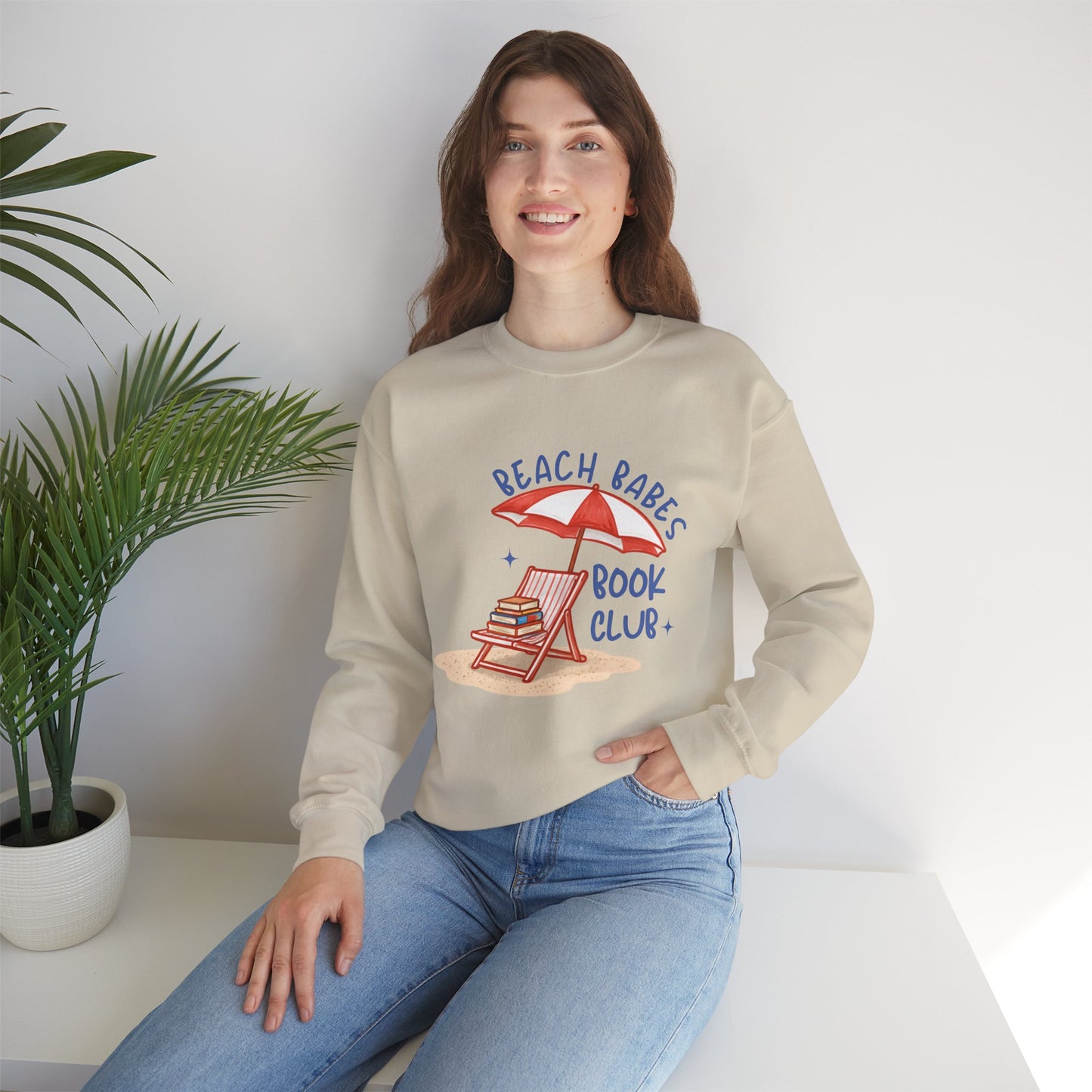 Beach Babes Book Club Sweatshirt • Beach Reader Crewneck • Coastal Summer Book Lover Pullover