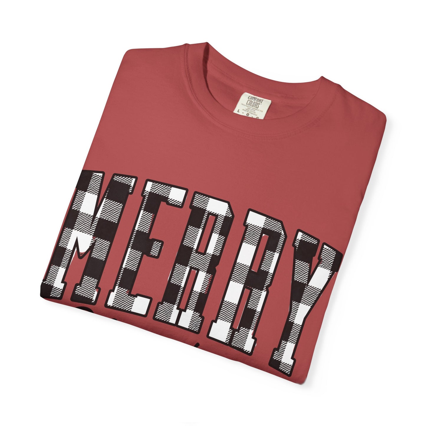 Merry Christmas Buffalo Plaid Tee