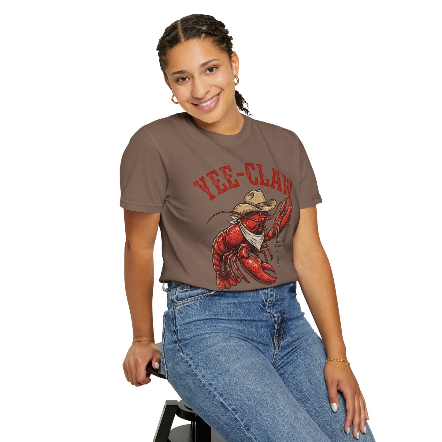 Yee Claw Lobster T-Shirt • Funny Western Cowboy Tee • Country Humor Graphic Shirt