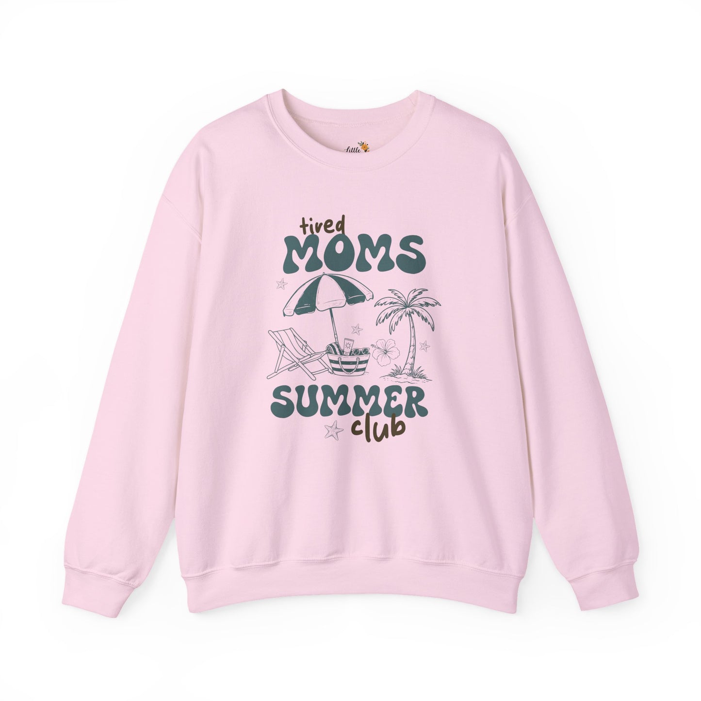 Tired Moms Summer Club Crewneck • Beach Vacation Mom Sweatshirt • Pool Day Mama Cozy Sweatshirt