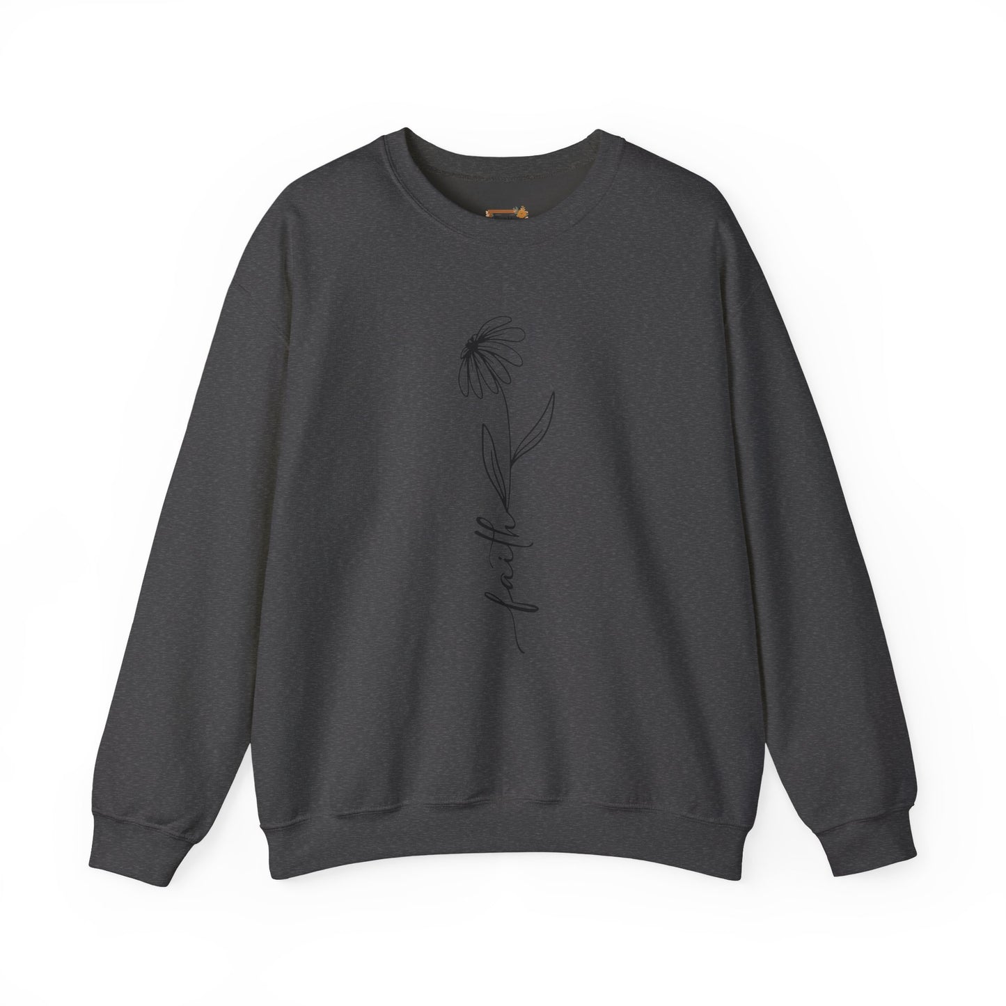 Daisy Faith Floral Sweatshirt | Minimal Line Flower Mama | Neutral Botanical Pullover | Soft Fleece Top