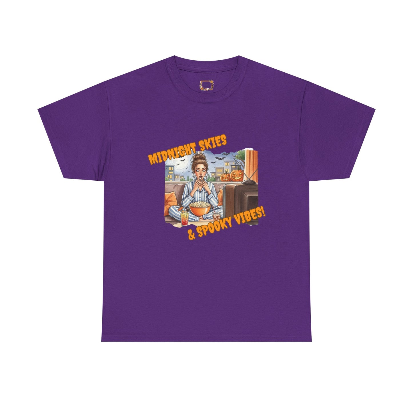 Spooky Vibes Graphic Tee – Soft Cotton Blend Halloween T-Shirt for Everyday Comfort