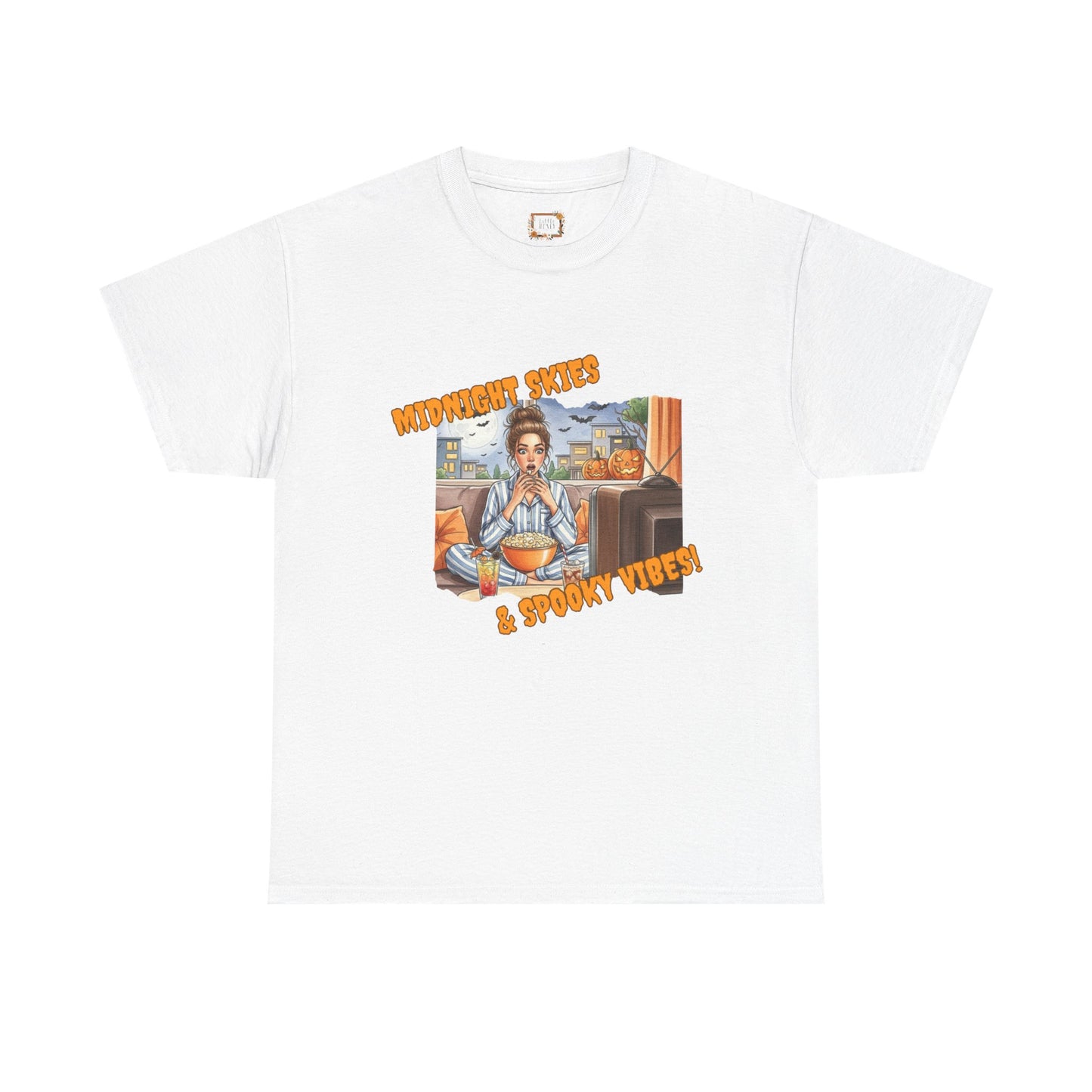 Spooky Vibes Graphic Tee – Soft Cotton Blend Halloween T-Shirt for Everyday Comfort