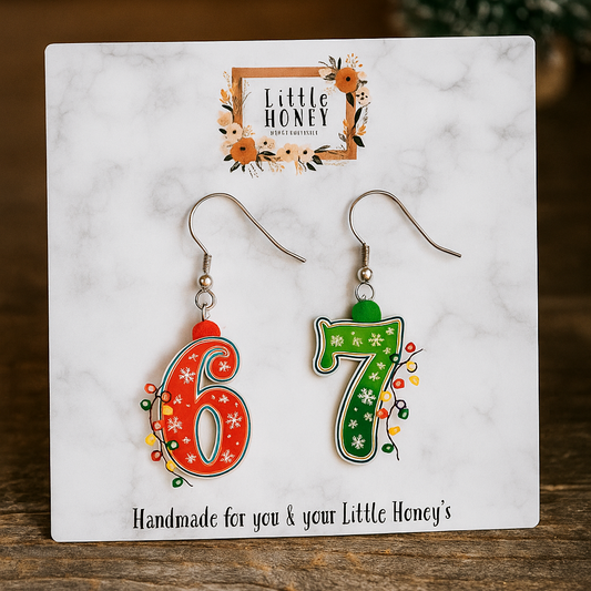 6-7 Christmas Theme Earrings