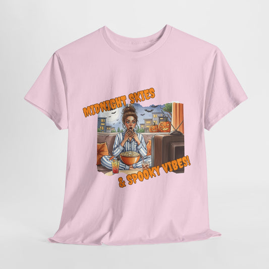 Spooky Vibes Graphic Tee – Soft Cotton Blend Halloween T-Shirt for Everyday Comfort