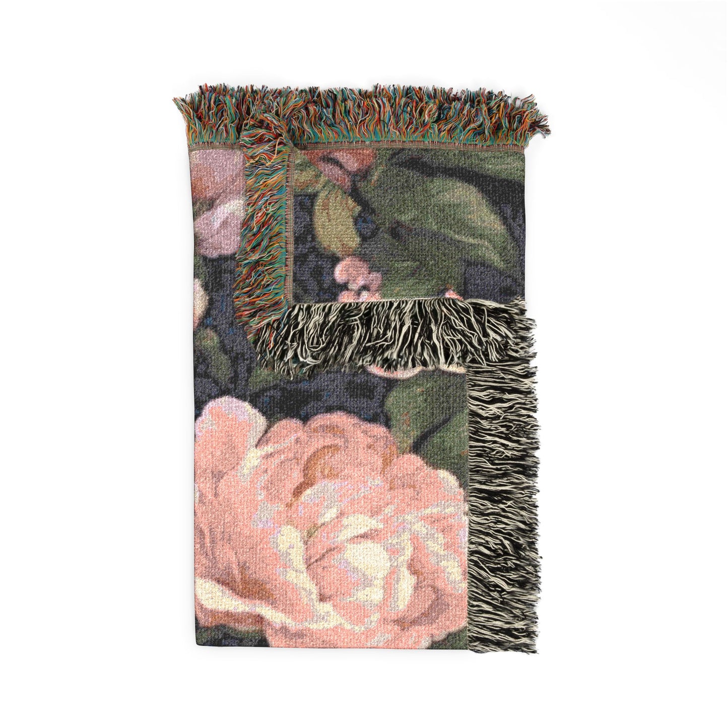 Peony Woven Blanket • Floral Botanical Throw • Cottage Garden Home Decor • Heirloom Style Floral Blanket • Cozy Reading Nook Accent