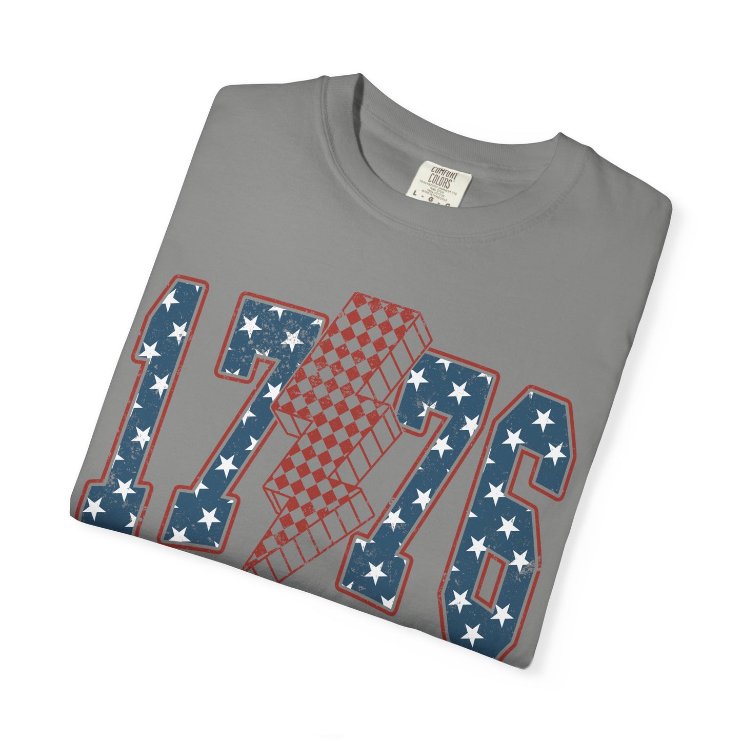 1776 Lightning Bolt Shirt • Patriotic Graphic Tee • Americana Red White Blue Bold Statement