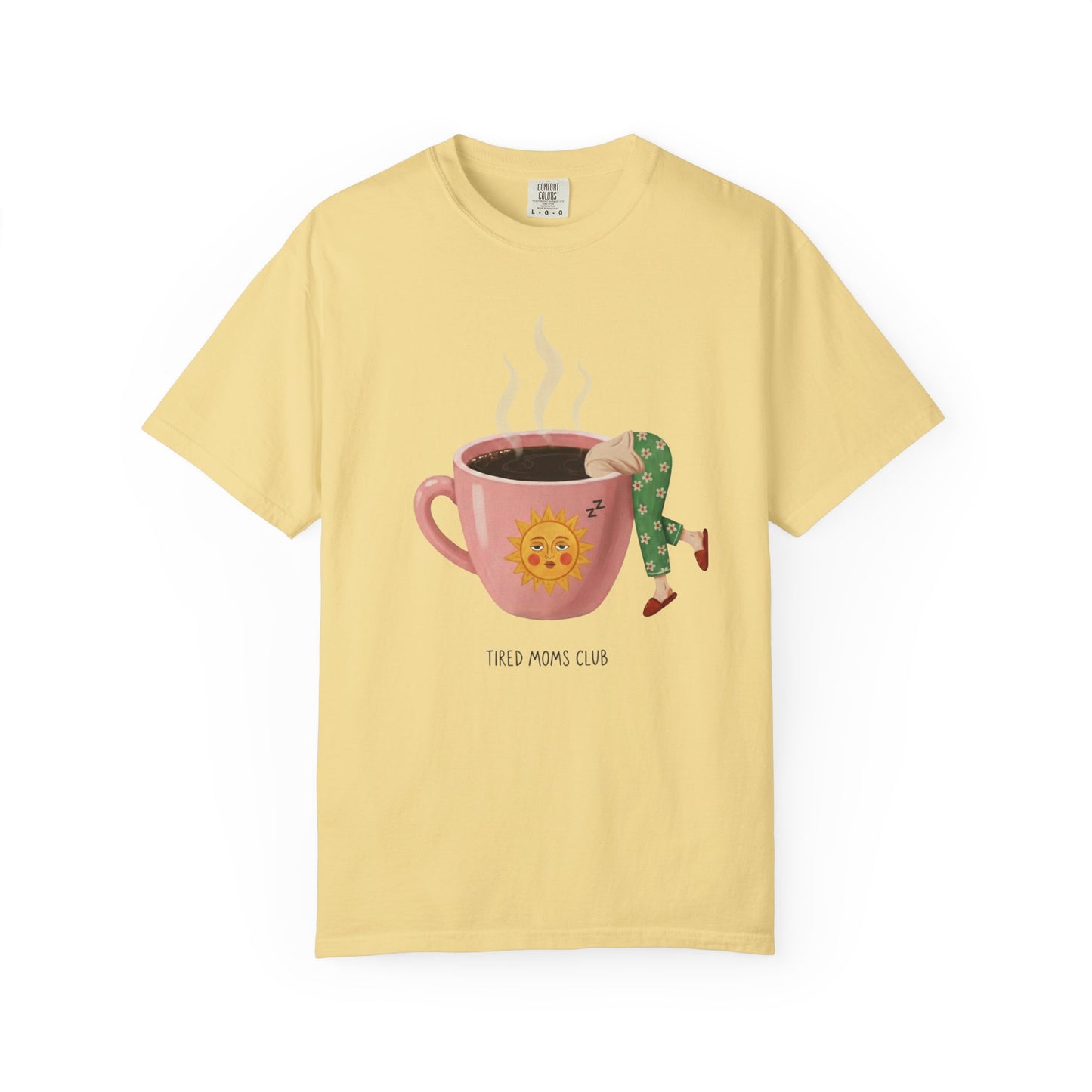 Tired Moms Club Coffee Tee • Funny Exhausted Mom Tshirt • Relatable Vintage Retro Overstimulated Motherhood